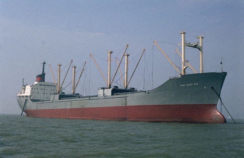 CAPE AVANTI DUE laid up in River Blackwater. Date: 5 September 1982.